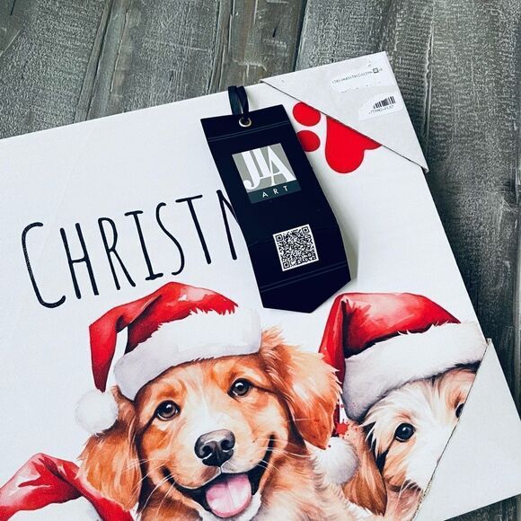 Christmas Dogs Canvas Wall Hanging Art Decor - Picture 3 of 6